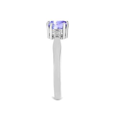 BUY NATURAL TANZANITE GEMSTONE CLASSIC STERLING SILVER RING